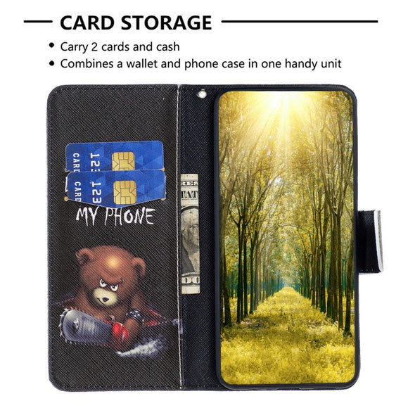 EIDERWOOD iPhone 16 Pro Max Læder Cover m. Pung & Ståfunktion - "Don't Touch My Phone" - Bjørn