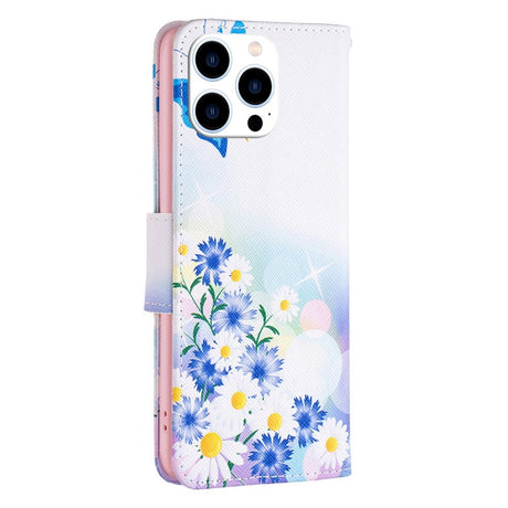 EIDERWOOD iPhone 16 Pro Max Læder Cover m. Pung & Ståfunktion - Sommerfugl & Blomster