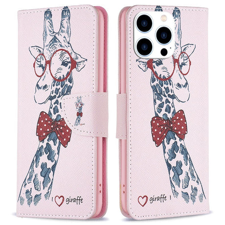 EIDERWOOD iPhone 16 Pro Max Læder Cover m. Pung & Ståfunktion - Giraf
