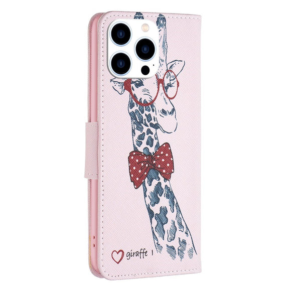 EIDERWOOD iPhone 16 Pro Max Læder Cover m. Pung & Ståfunktion - Giraf