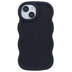 iPhone 15 EIDERWOOD Fleksibelt Plastik Wavy Cover - Sort