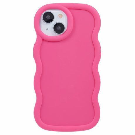 iPhone 15 EIDERWOOD Fleksibelt Plastik Wavy Cover - Pink