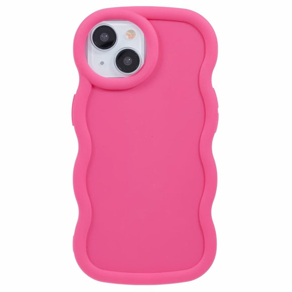 iPhone 15 EIDERWOOD Fleksibelt Plastik Wavy Cover - Pink