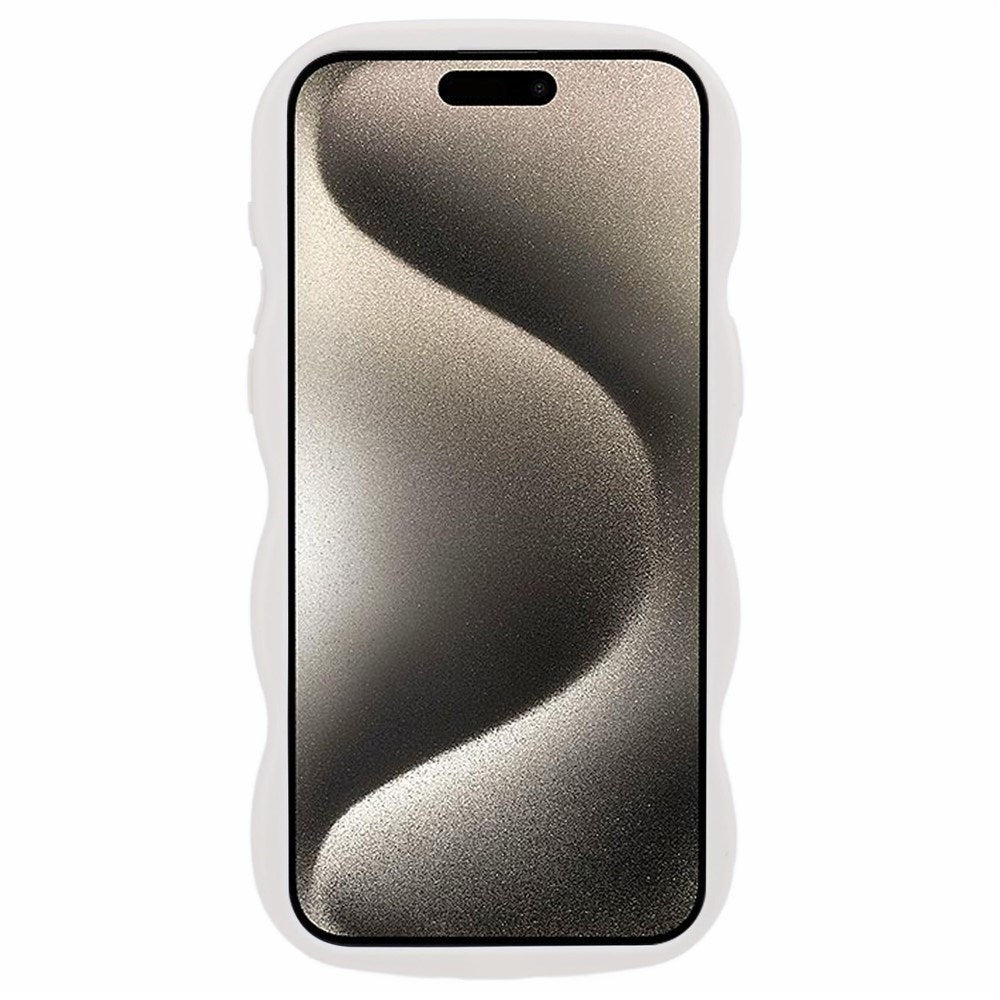iPhone 15 Pro Max EIDERWOOD Fleksibelt Plastik Wavy Cover - Hvid