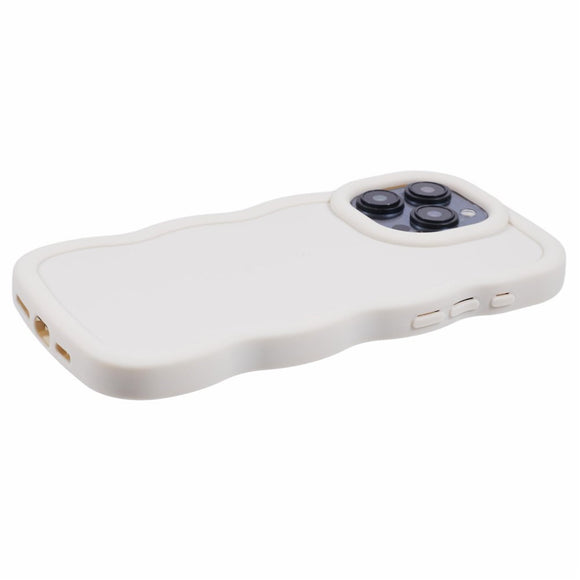 iPhone 15 Pro Max EIDERWOOD Fleksibelt Plastik Wavy Cover - Hvid