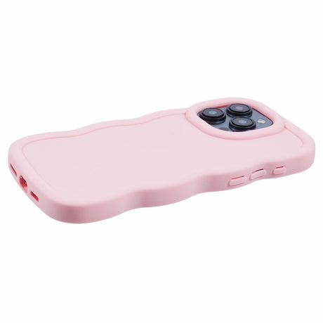 iPhone 15 Pro Max EIDERWOOD Fleksibelt Plastik Wavy Cover - Lyserød