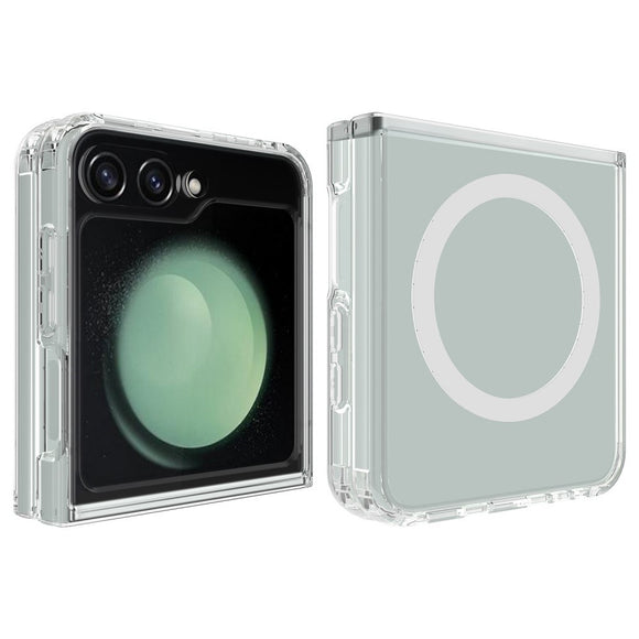 EIDERWOOD Samsung Galaxy Z Flip7 FE / Flip6 Hybrid Plastik Cover - MagSafe Kompatibel - Gennemsigtig