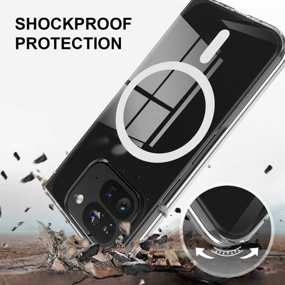 EIDERWOOD Google Pixel 9 Pro Fold (5G) Hybrid Cover - MagSafe Kompatibel - Gennemsigtig / Hvid