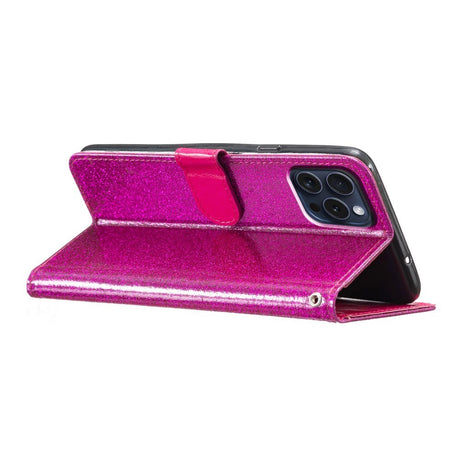 EIDERWOOD iPhone 16 Pro Læder Cover m. Pung & Strop - Glimmer - Pink