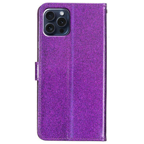 EIDERWOOD iPhone 16 Pro Læder Cover m. Pung & Strop - Glimmer - Lilla