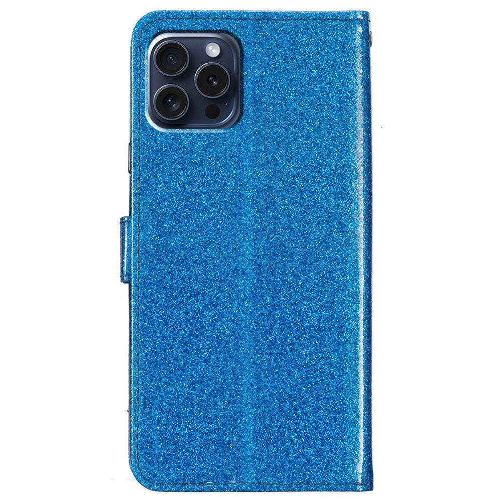 EIDERWOOD iPhone 16 Pro Læder Cover m. Pung & Strop - Glimmer - Blå
