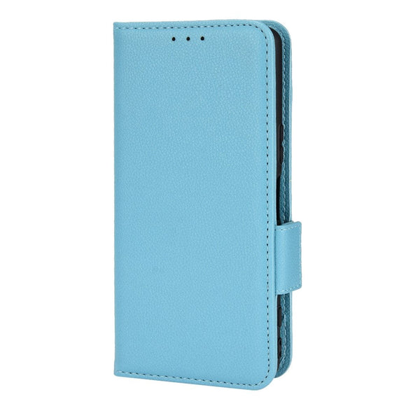 Sony Xperia 5 IV Litchi Læder Cover m. Pung - Blå