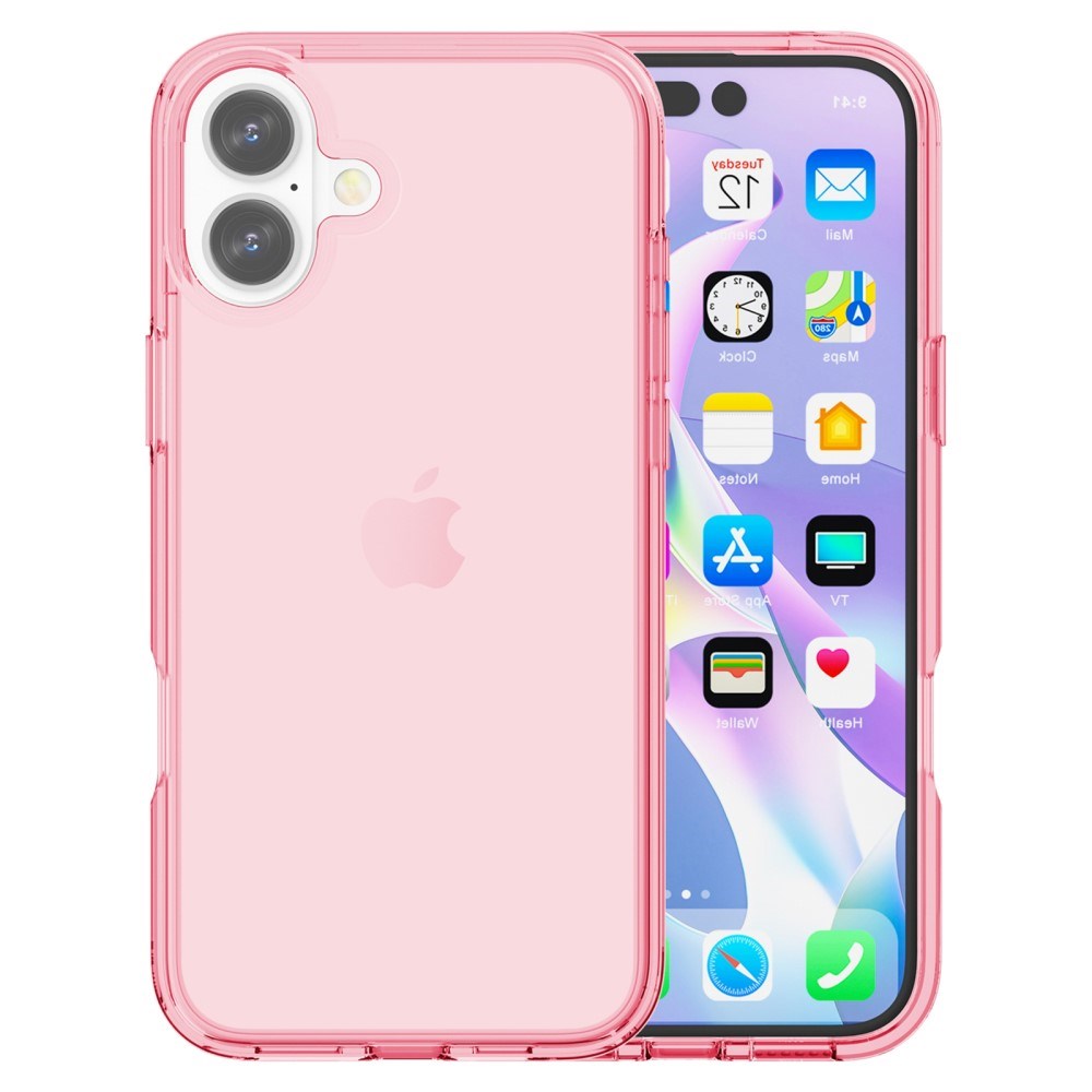 EIDERWOOD iPhone 16 Hybrid Cover - Gennemsigtig Lyserød