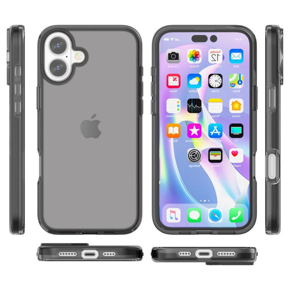 EIDERWOOD iPhone 16 Hybrid Cover - Gennemsigtig Sort