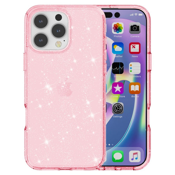 EIDERWOOD iPhone 16 Pro Max Hybrid Plastik Cover - Lyserød Glitter