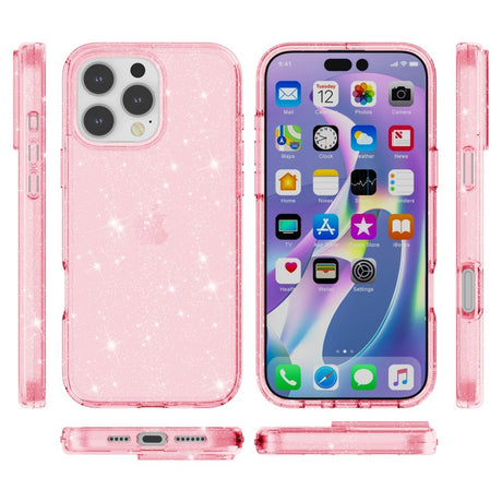 EIDERWOOD iPhone 16 Pro Max Hybrid Plastik Cover - Lyserød Glitter