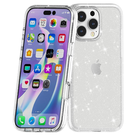 EIDERWOOD iPhone 16 Pro Max Hybrid Plastik Cover - Hvid Glitter