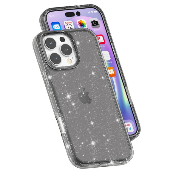 EIDERWOOD iPhone 16 Pro Max Hybrid Plastik Cover - Sort Glitter