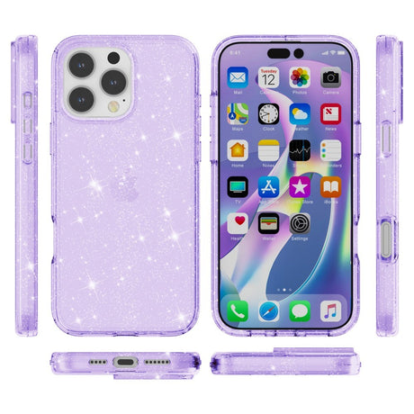 EIDERWOOD iPhone 16 Pro Hybrid Plastik Cover - Lilla Glitter