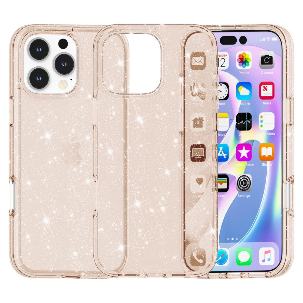 EIDERWOOD iPhone 16 Pro Hybrid Plastik Cover - Guld Glitter