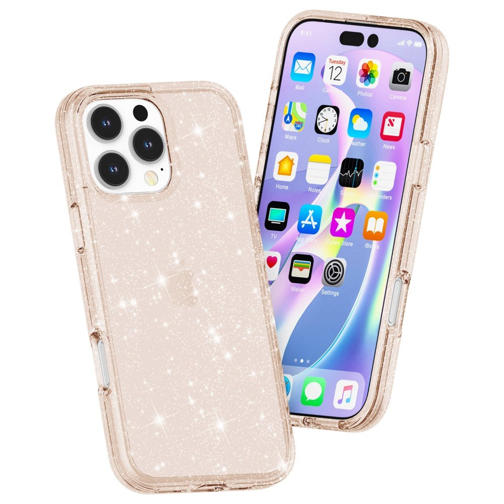 EIDERWOOD iPhone 16 Pro Hybrid Plastik Cover - Guld Glitter