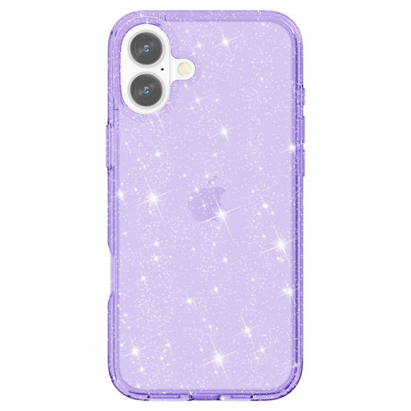 EIDERWOOD iPhone 16 Hybrid Plastik Cover - Lilla Glitter