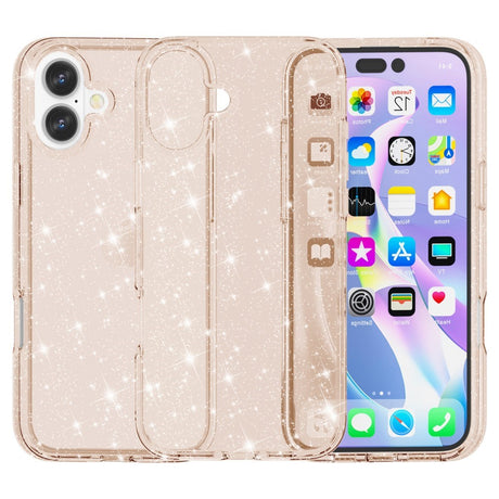 EIDERWOOD iPhone 16 Hybrid Plastik Cover - Guld Glitter