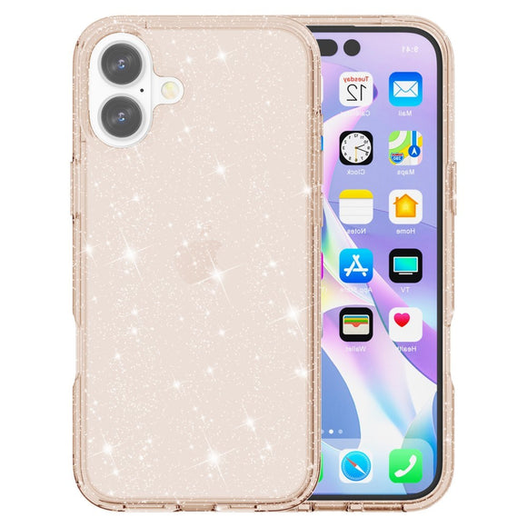 EIDERWOOD iPhone 16 Hybrid Plastik Cover - Guld Glitter