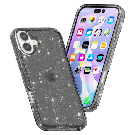 EIDERWOOD iPhone 16 Hybrid Plastik Cover - Sort Glitter