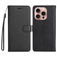 EIDERWOOD iPhone 16 Pro Kunstlæder Cover m- Pung og Strop - Sort
