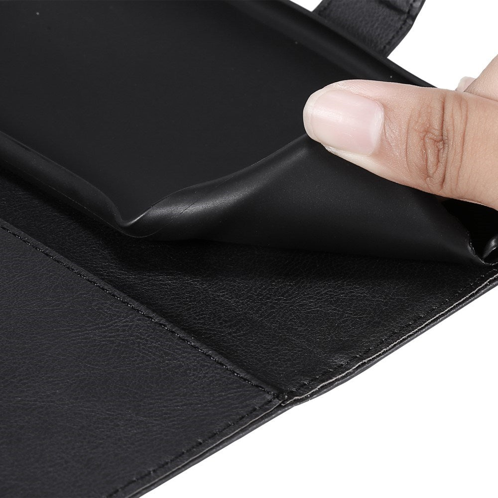 EIDERWOOD iPhone 16 Pro Kunstlæder Cover m- Pung og Strop - Sort