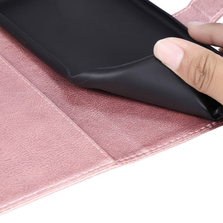 EIDERWOOD iPhone 16 Pro Kunstlæder Cover m- Pung og Strop - Rose Gold
