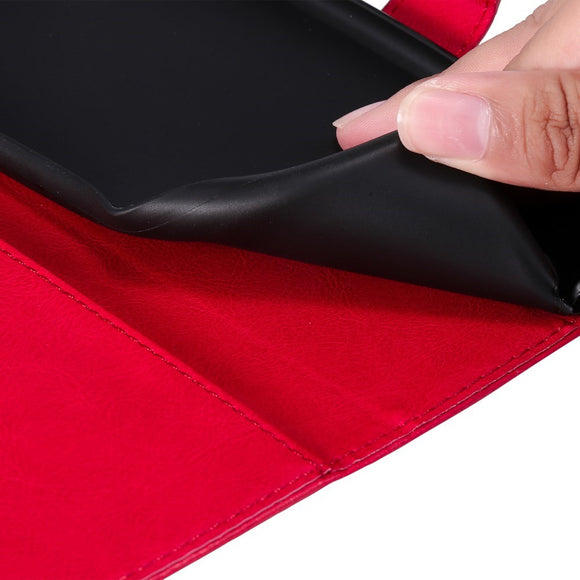 EIDERWOOD iPhone 16 Pro Kunstlæder Cover m- Pung og Strop - Rød