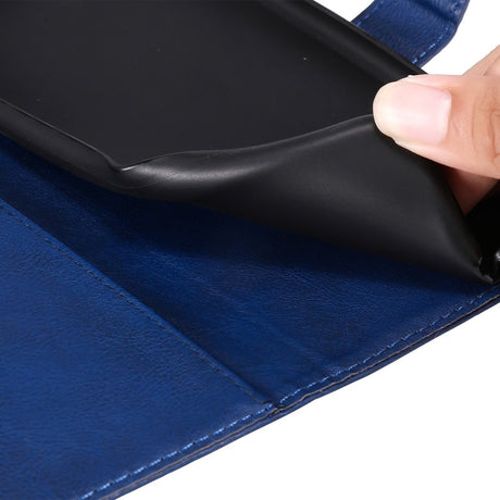 EIDERWOOD iPhone 16 Pro Kunstlæder Cover m- Pung og Strop - Blå