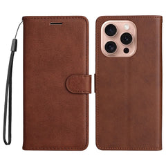 EIDERWOOD iPhone 16 Pro Kunstlæder Cover m- Pung og Strop - Brun
