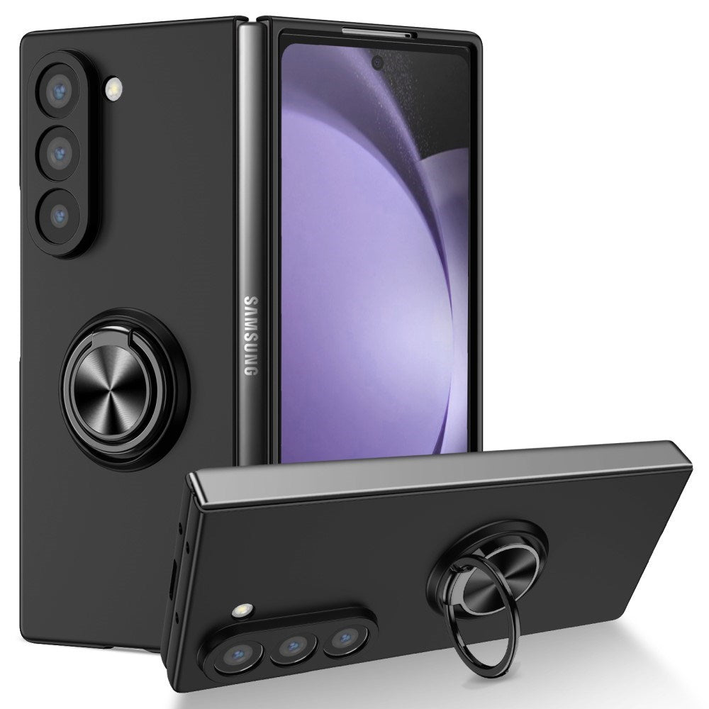 EIDERWOOD Samsung Galaxy Z Fold6 Plastik Cover m. Magnetisk Kickstand - Sort