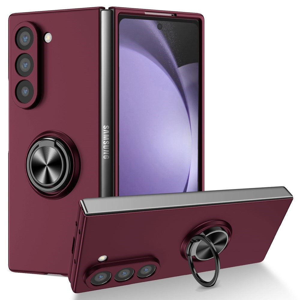 EIDERWOOD Samsung Galaxy Z Fold6 Plastik Cover m. Magnetisk Kickstand - Vinrød
