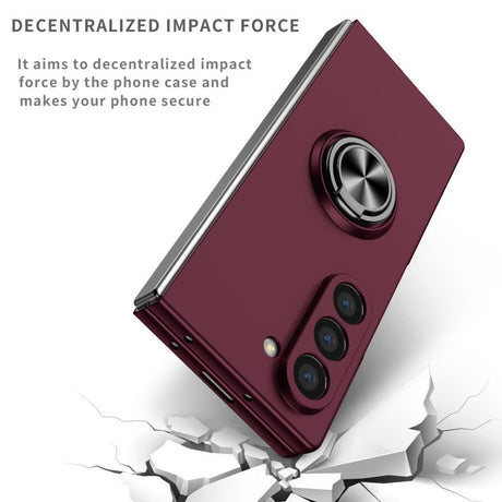 EIDERWOOD Samsung Galaxy Z Fold6 Plastik Cover m. Magnetisk Kickstand - Vinrød