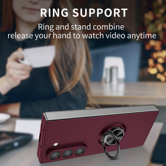 EIDERWOOD Samsung Galaxy Z Fold6 Plastik Cover m. Magnetisk Kickstand - Vinrød