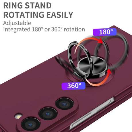 EIDERWOOD Samsung Galaxy Z Fold6 Plastik Cover m. Magnetisk Kickstand - Vinrød