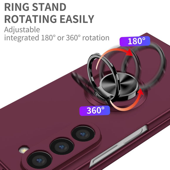 EIDERWOOD Samsung Galaxy Z Fold6 Plastik Cover m. Magnetisk Kickstand - Vinrød