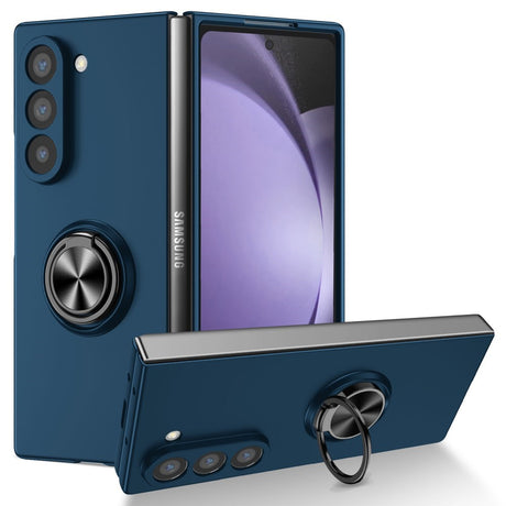 EIDERWOOD Samsung Galaxy Z Fold6 Plastik Cover m. Magnetisk Kickstand - Mørkeblå