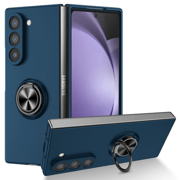 EIDERWOOD Samsung Galaxy Z Fold6 Plastik Cover m. Magnetisk Kickstand - Mørkeblå