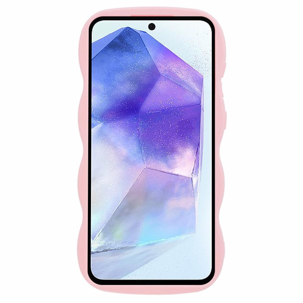 EIDERWOOD Samsung Galaxy A13 (5G) Fleksibelt Plastik Wavy Cover - Lyserød
