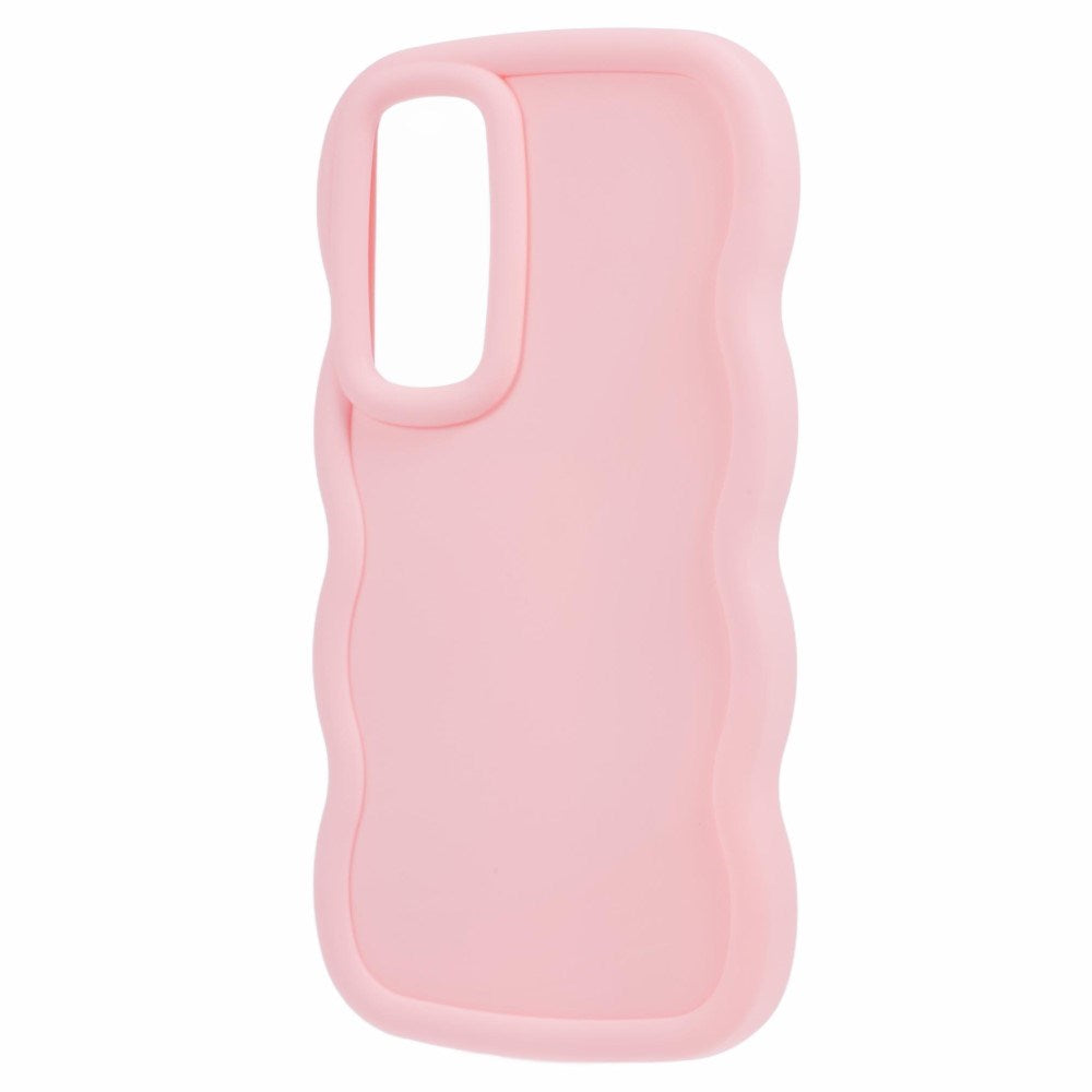 EIDERWOOD Samsung Galaxy A13 (5G) Fleksibelt Plastik Wavy Cover - Lyserød