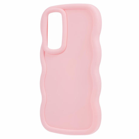 EIDERWOOD Samsung Galaxy A13 (5G) Fleksibelt Plastik Wavy Cover - Lyserød