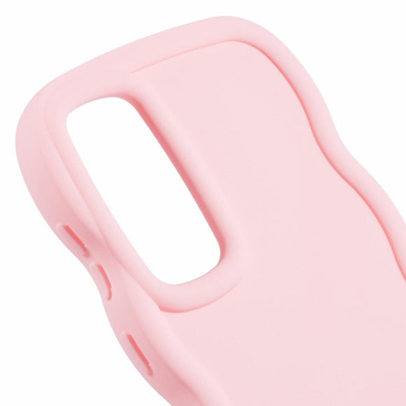EIDERWOOD Samsung Galaxy A13 (5G) Fleksibelt Plastik Wavy Cover - Lyserød