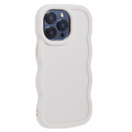 iPhone 15 Pro EIDERWOOD Fleksibelt Plastik Wavy Cover - Hvid