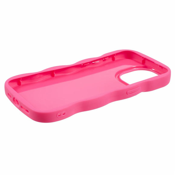 iPhone 15 Pro EIDERWOOD Fleksibelt Plastik Wavy Cover - Pink