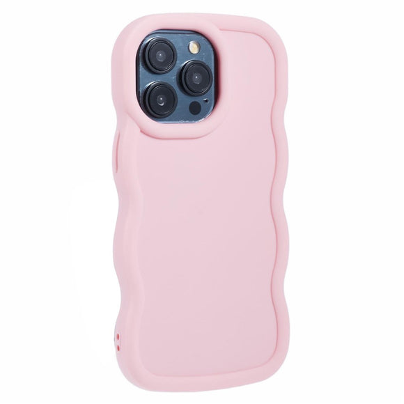 iPhone 15 Pro EIDERWOOD Fleksibelt Plastik Wavy Cover - Lyserød